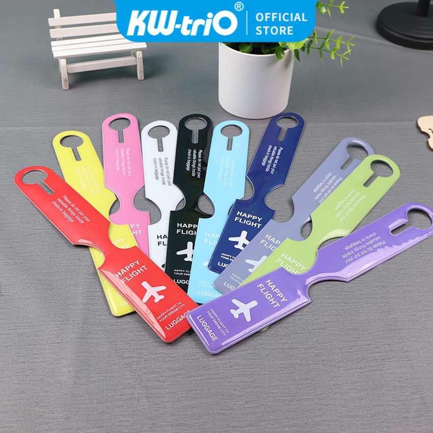 Tag Koper luggage tag nama tag plastik koper Print Bag Tag Tali Koper Aksesoris Tas Name Tag Luggage