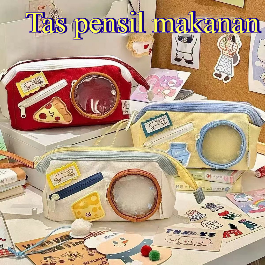 

[READY✅] pensil case makanan lucu /tempat pensil lucu aesthetic/ bag kotak pensil lucu kapasitas besar / kotak pensil aesthetic / Tas PenaTempat Pencil / Tas Pensil kapasitas Kotak pensil/ tepak pensil aesthetic mura