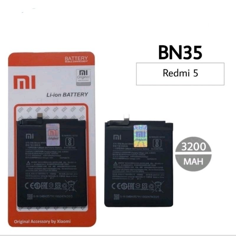 BATERAI BATRE XIAOMI REDMI 5 BN35 BN 35 .