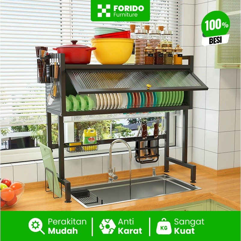 ASOY24.SHOP Rak Piring Wastafel Rak Piring Wastafel Stainless Rak Diatas Wastafel Cucian Piring Rak 