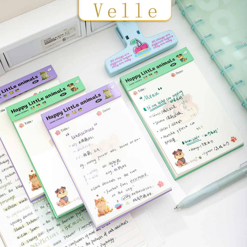 

VELLE Mini Book Simple / Sticky Note Book Mini/ Buku Memo Saku/ Memo Kertas Daily dan Weekly Plan 14.7 x 9.7 cm ( 80 Lembar )/ Buku Mini Lucu