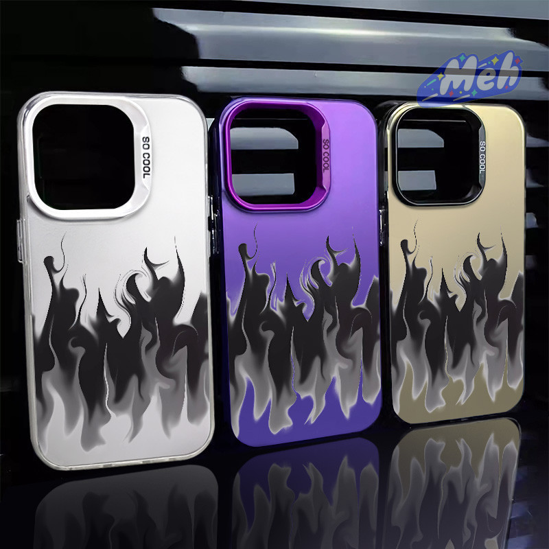 Silver Case iPhone 13 Soft Case Tinta Api Penutup Penuh Perlindungan Penuh for case iPhone 15 X XS M