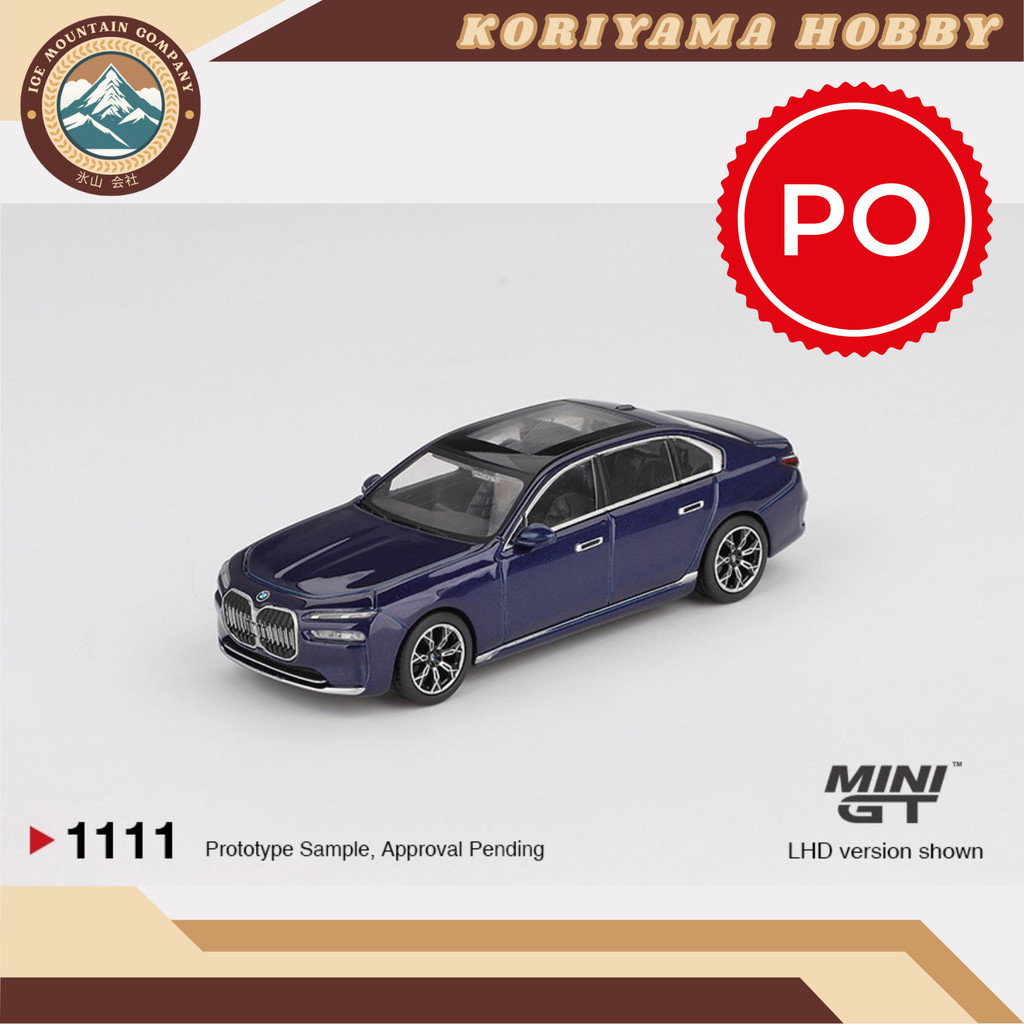 Mini GT 1111 BMW i7 xDrive60 Tanzanite Blue Metallic MiniGT