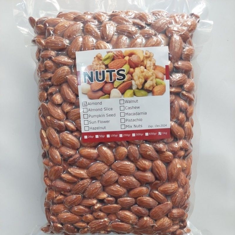 

Emama.store Kacang Almond Kupas Panggang California Vakum