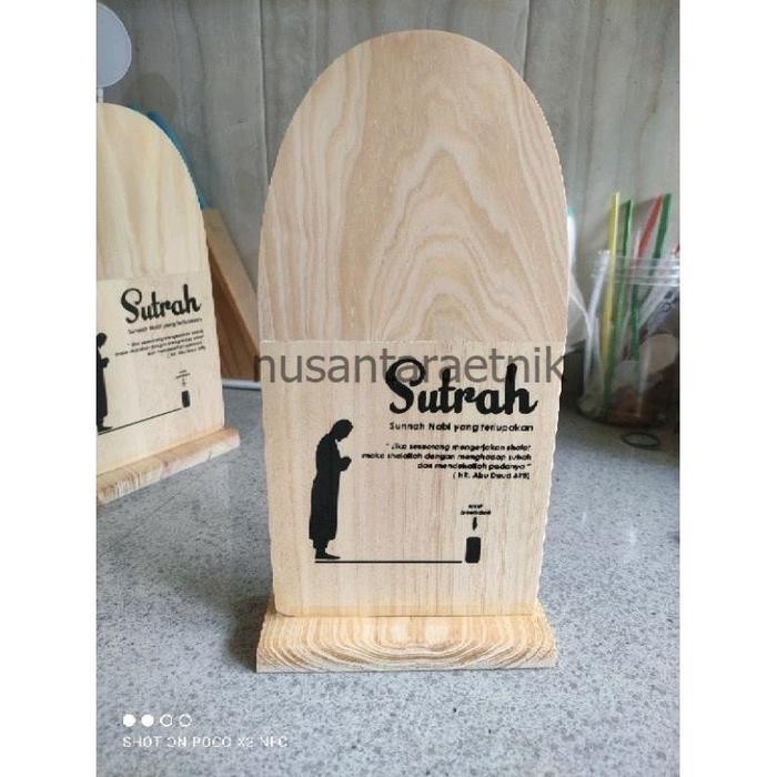 

Sutrah Sholat / Sutroh / Pembatas Shof Sholat 25x15 (non finishing) - oval 28x15 sablon