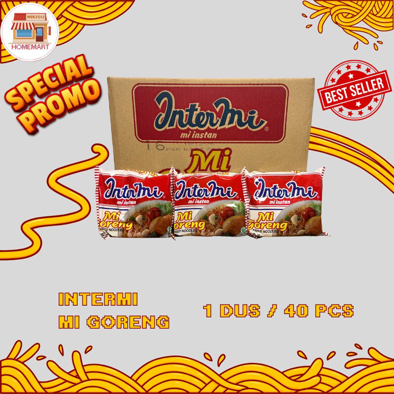 

INTERMIE GORENG Mie Goreng Mie Instant 1 Karton Isi 40 / Mie Goreng Intermie 1 Dus Termurah