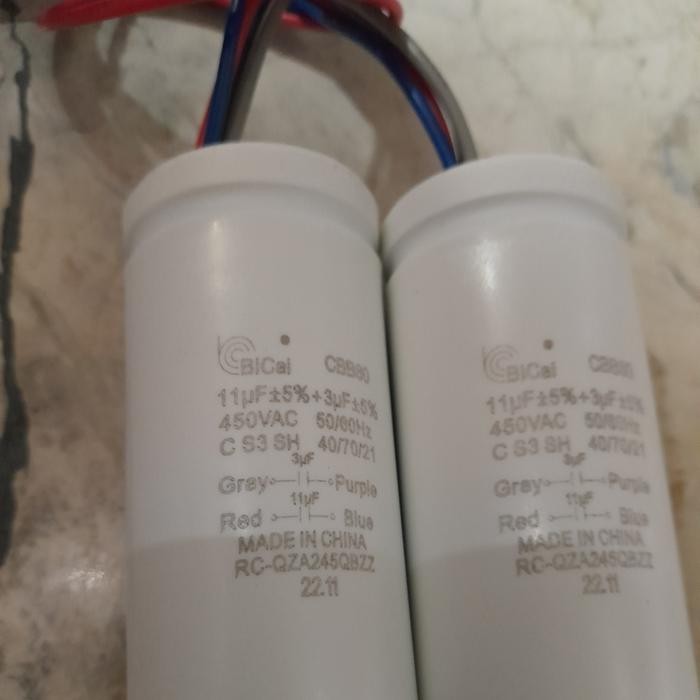 Capasitor mesin Kapasitor mesin cuci sharp original 11 + 3 CBB60
