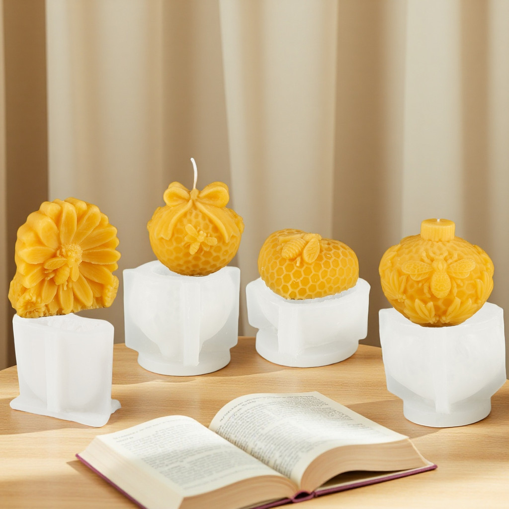 

DIY Handicraft Silicone Honeycomb Mold Honeycomb Bee Heart Gift Ball candle soap resin plaster home décor handicraft supplies