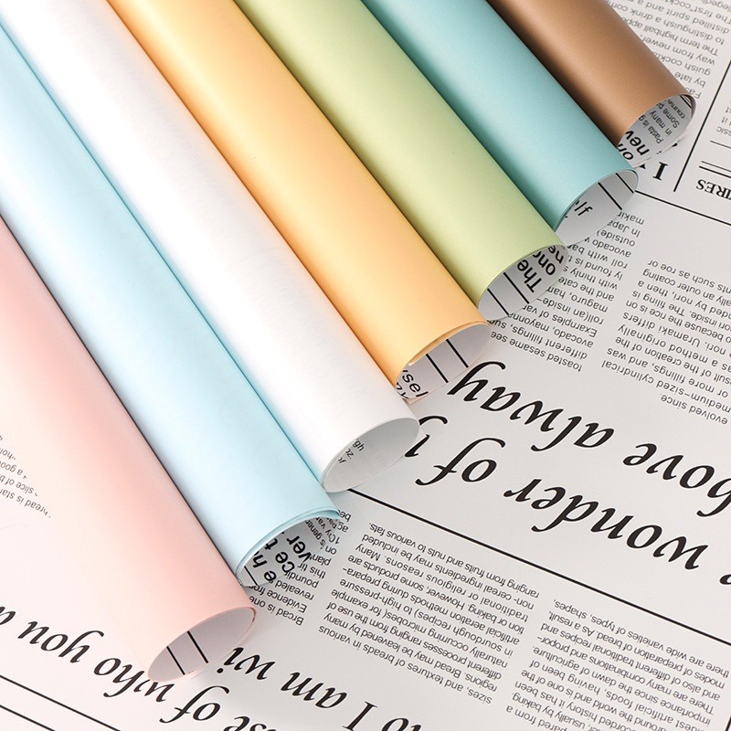 

Kertas Buket Bunga Bicolor Buff Newspaper Cellophane Koran Wrapping Paper KB6038
