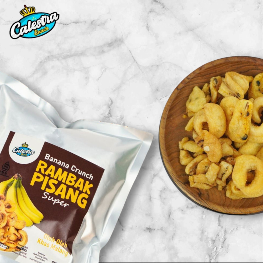 

Keripik Rambak Pisang Super Calestra Snack 500GR - Camilan Kekinian & Sangat Renyah