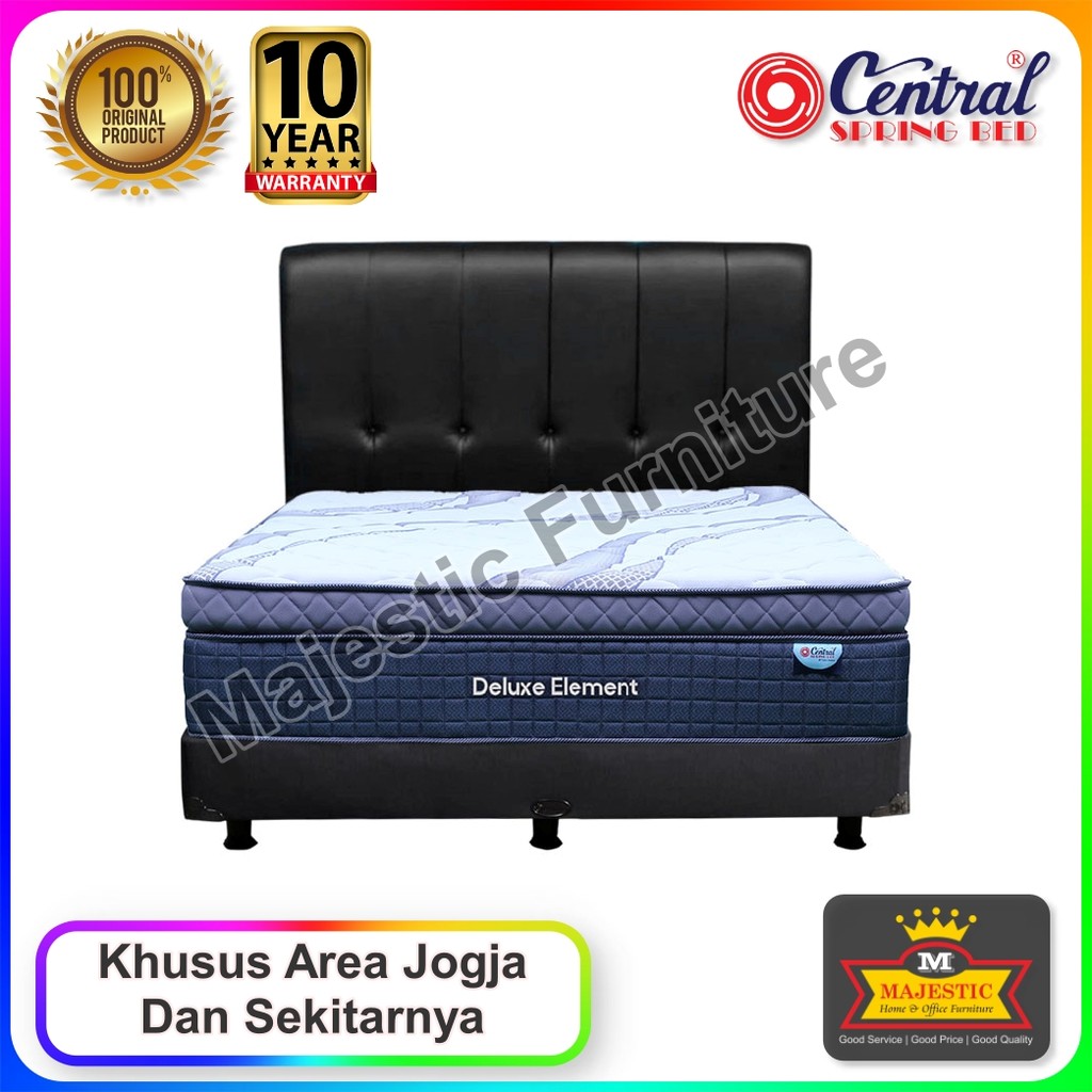 Set Spring Bed Central Deluxe Element - Oscar X1 - 90/100/120/160/180/200 - Jogja (Tebal 35 cm, Gara