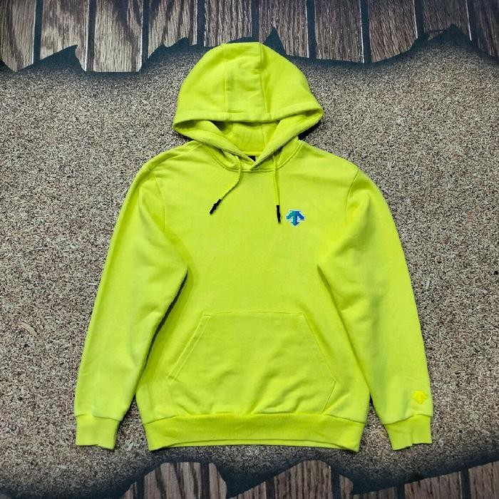 jaket hoodie DESCENTE logo bordir jemper pria murah bagus size L