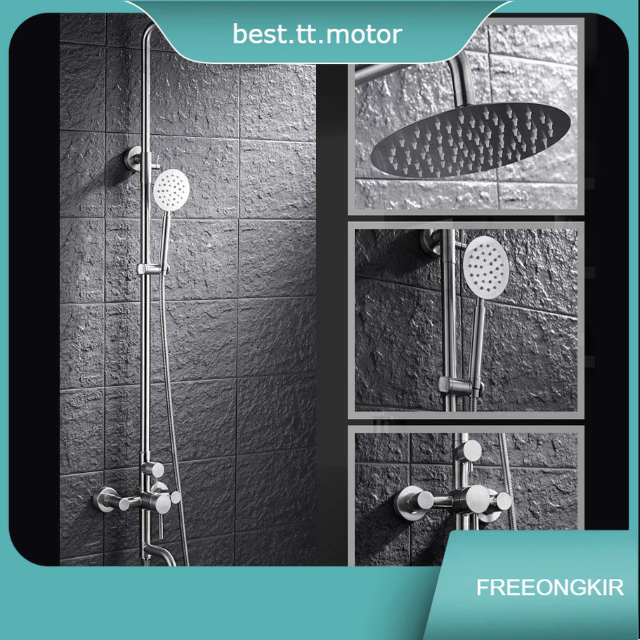 Shower Tiang Head Set Dan Faucet Kamar Mandi Kran Air Kamar Mandi Shower