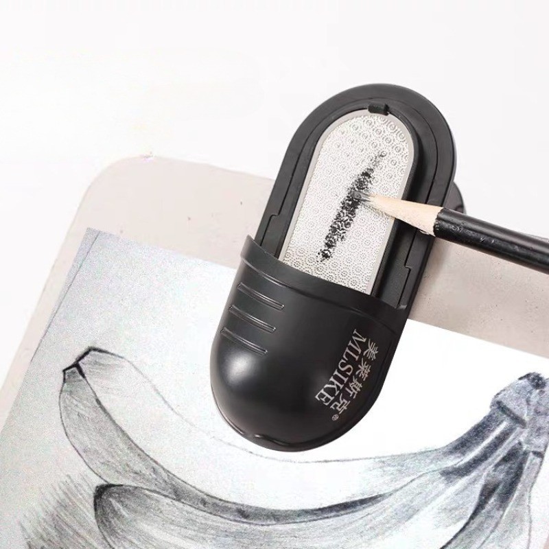 

Sketch Pencil Lead Grinder with Painting Clip Portable Pencil Pointer/Charcoal Nib Sharpener Reusable for Artist Drawing Supply