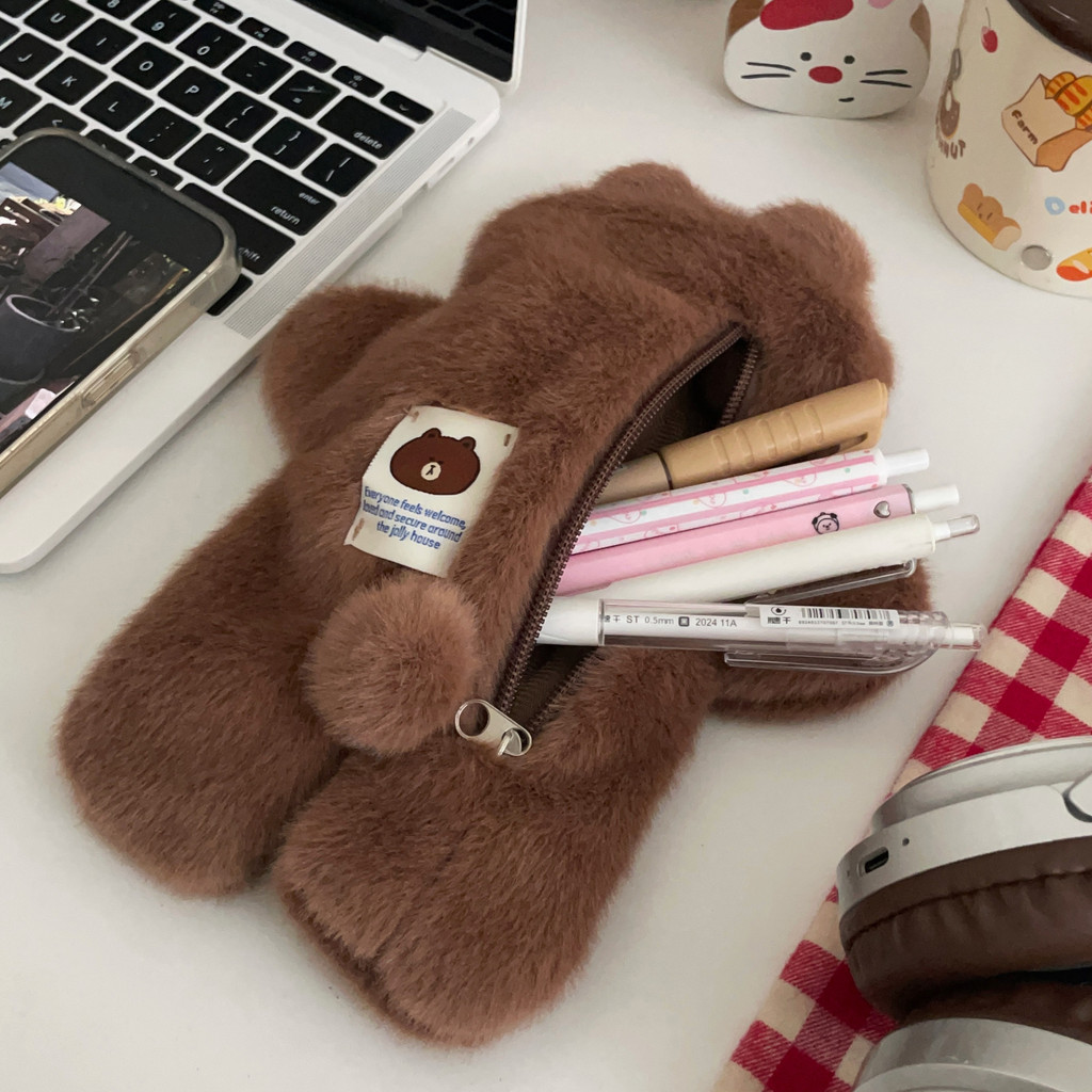 

Pencil case, Pen case, Pouch, Animal, Bear, Stationery