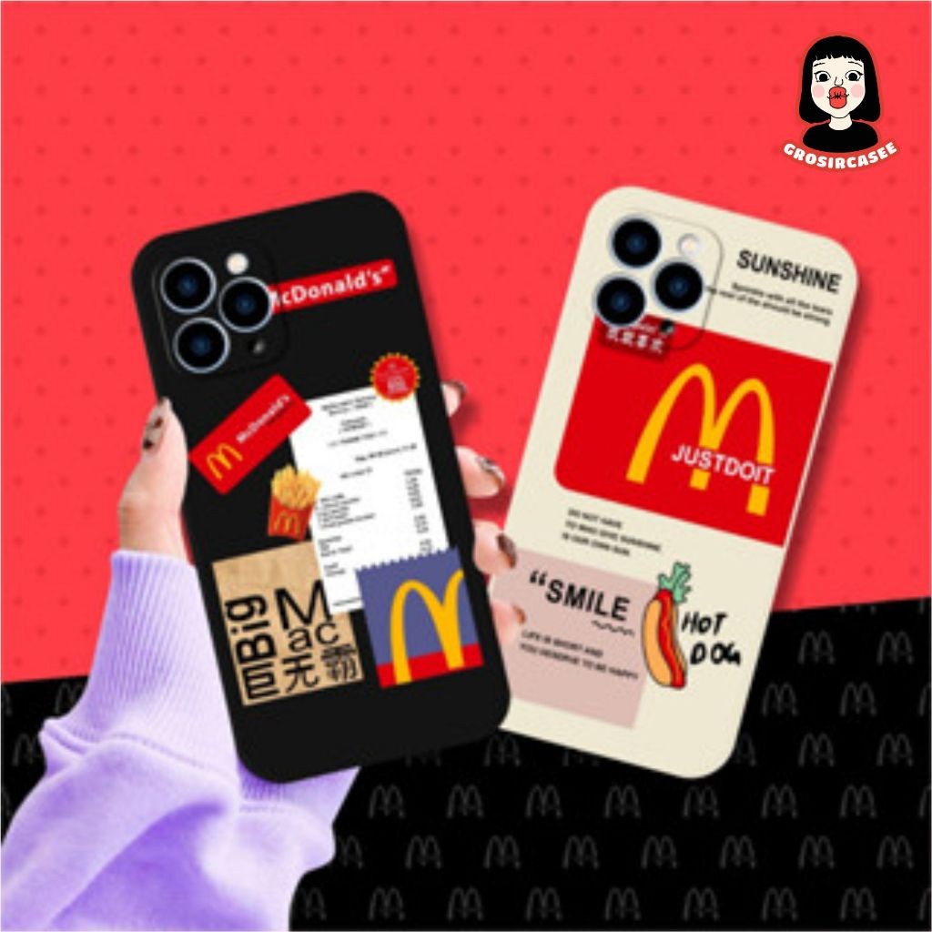 LENS PROTECTOR PRINTING McD Case iphone 6 6s 7 8 plus x xs xr max 11 12 mini 13 pro max 14 15