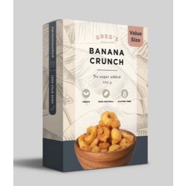 

Gregs Banana Crunch Value Size Box Gluten-free Free Vegan Best Selling Banana Crunch