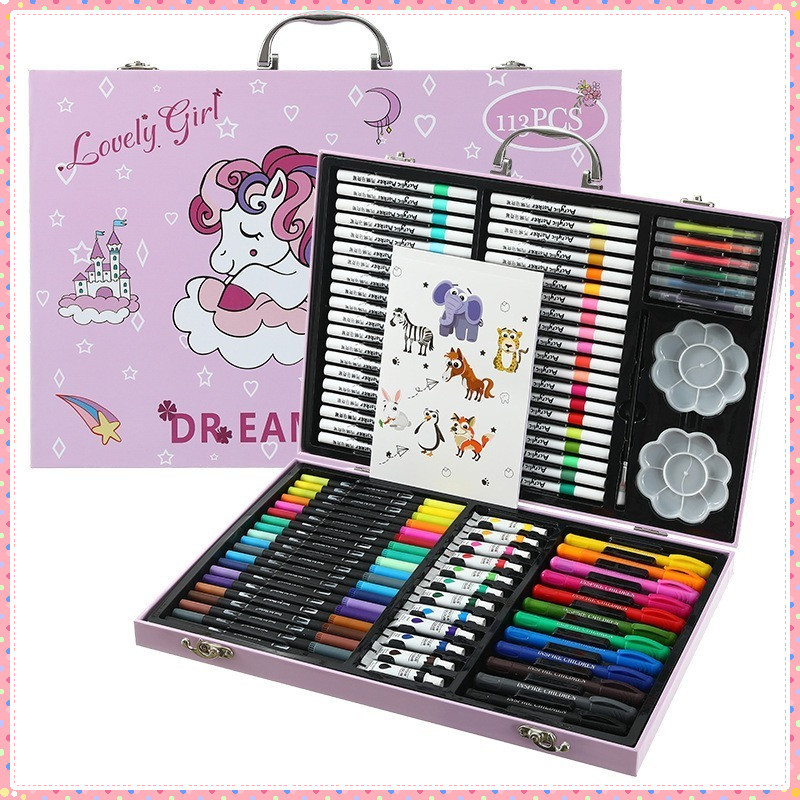 

Crayon Set 113 Pcs / Crayon Koper Alat Mewarnai Menggambar Anak / Alat Lukis Crayon Anak - BLENDA