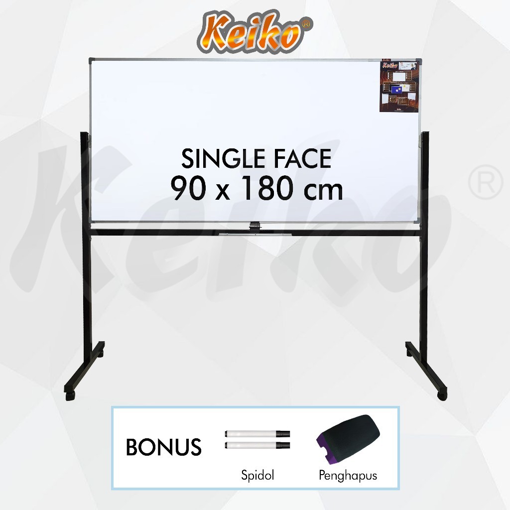 

NEW Papan Tulis Whiteboard / White Board Standing Single Face Keiko 90 x 180 cm PREMIUM