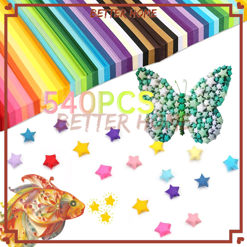 

【3 Gaya】540 Kertas Origami Bintang Warna Origami Star