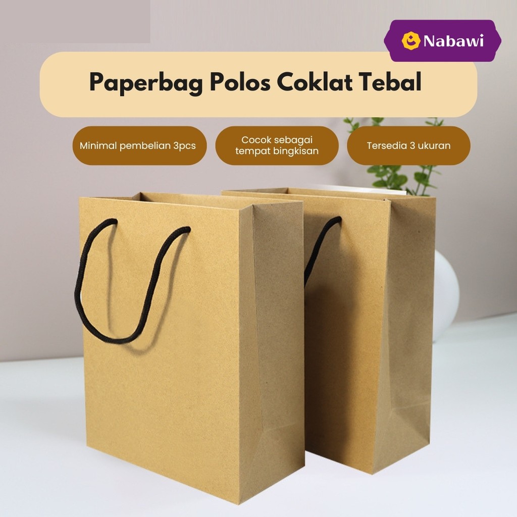 

Paper Bag Polos Coklat Tas Kertas Tas Souvenir Haji Umroh Oleh Oleh Haji Umroh