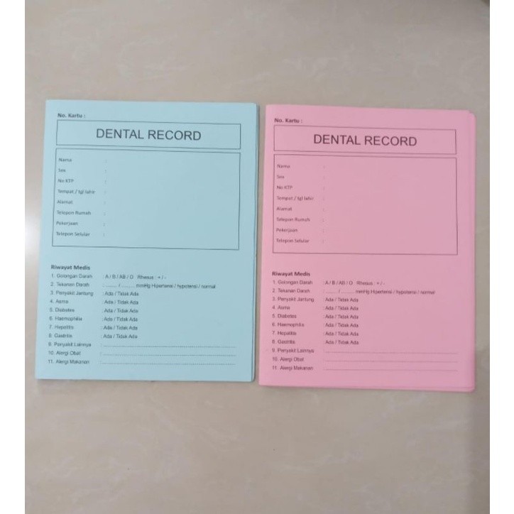 NEW Dental Record / Rekam Medis/ Status Pasien lembaran PREMIUM