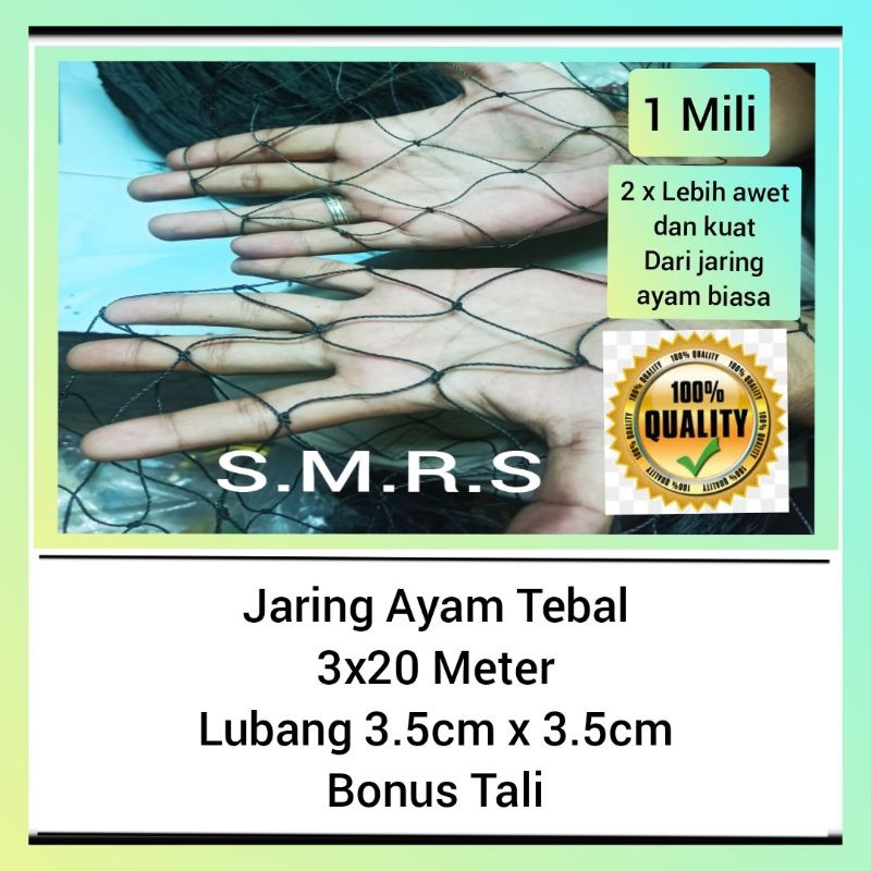 Terlaris JARING AYAM TEBAL PAGAR AYAM LEBAR 3X20 METER TEBAL JARING AYAM TEBAL JARING PAGAR AYAM TEB