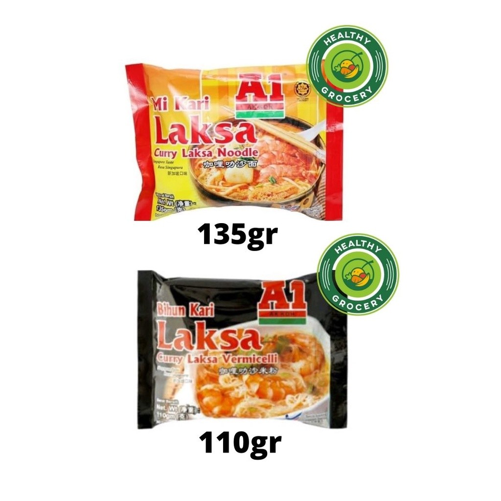 

A1 Mi Kari Halal Malaysia Curry Laksa Noodle 135gr / Mie Kari Laksa / Vermicelli 110gr / Bihun Kari Laksa