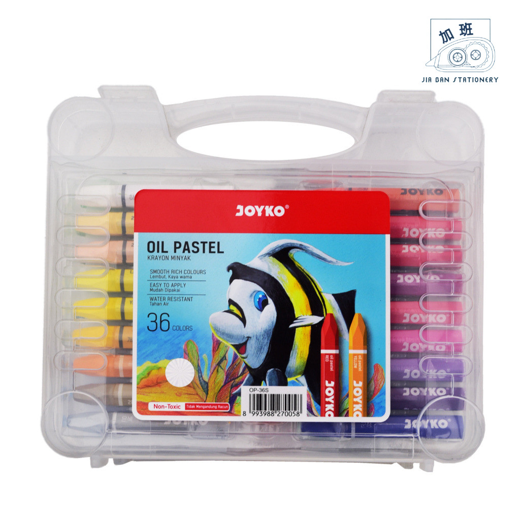 

Crayon Joyko Oil Pastel 36 Warna Tahan Air Krayon Minyak OP-36S Non Toxic | JBS