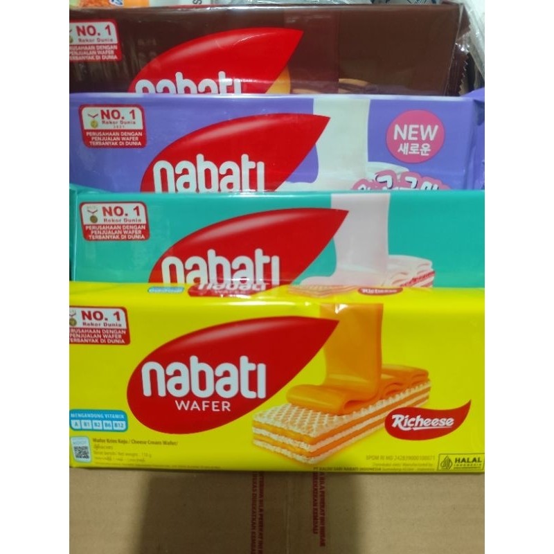 

Wafer Nabati Richeese Coklat, Keju, Pinklava, Goguma Korea 110gr - AMY
