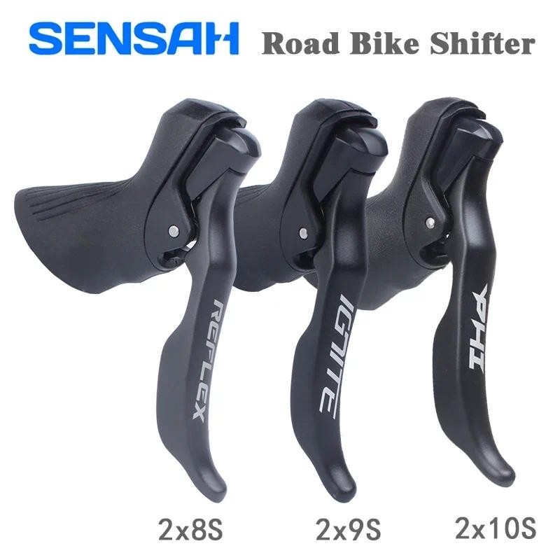 SENSAH Road Bike Shifters 2x7 2x8 2x9 2x10 Speed Brake Lever 16/18/20 Speed Bicycle Derailleur For S