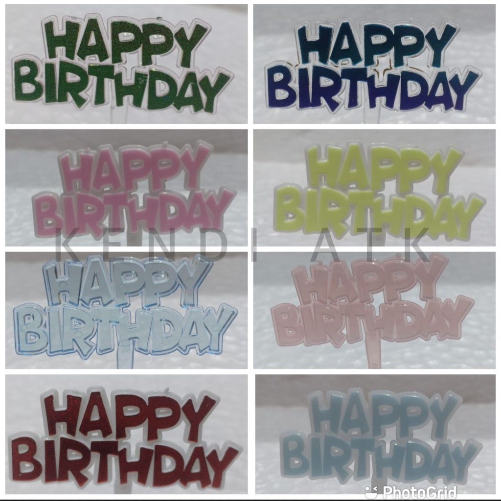 

*SDA* (ISI 25PCS) CAKE TOPPER size " MINI " tulisan " HAPPY BIRTHDAY " "KTi206" NEW