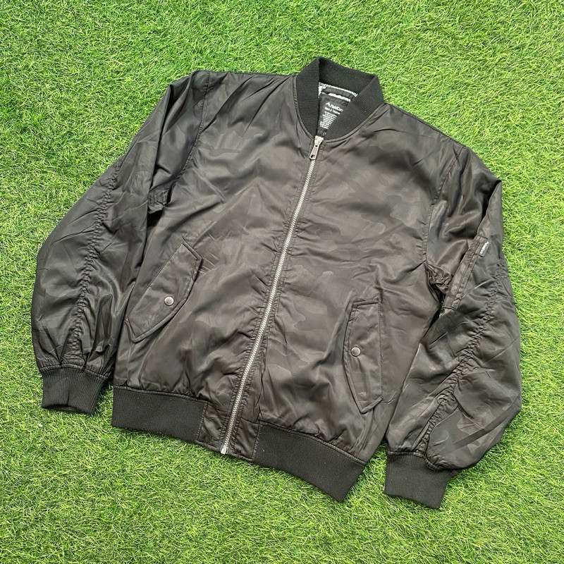 BOMBER CAMO FIELDCORE LORENG HITAM JAKET BOMBER ARMY