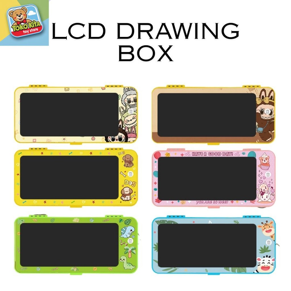 

Drawing Box Kotak Pensil Aesthetic Dengan Papan Tulis Digital Coret Kotak Pensil LCD Drawing Pad