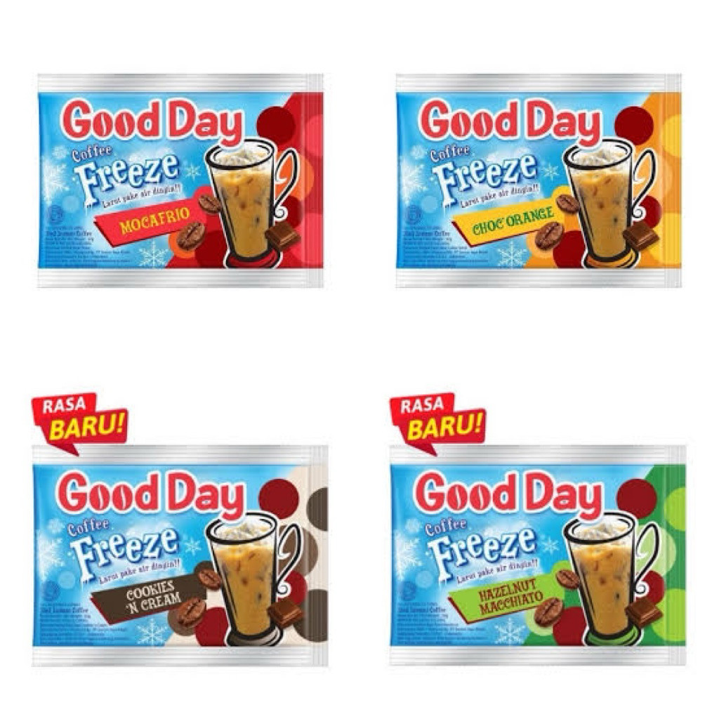 

Good Day FREEZE All Variant Sachet - KOPI INSTAN Creamy Dan Lembut