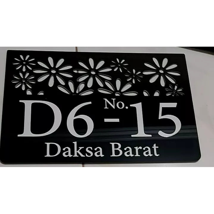 Papan Akrilik Nomor Rumah | Sign Akrilik Custom Nomor Rumah | Nomor Rumah Minimalis | Nomor Rumah Cu