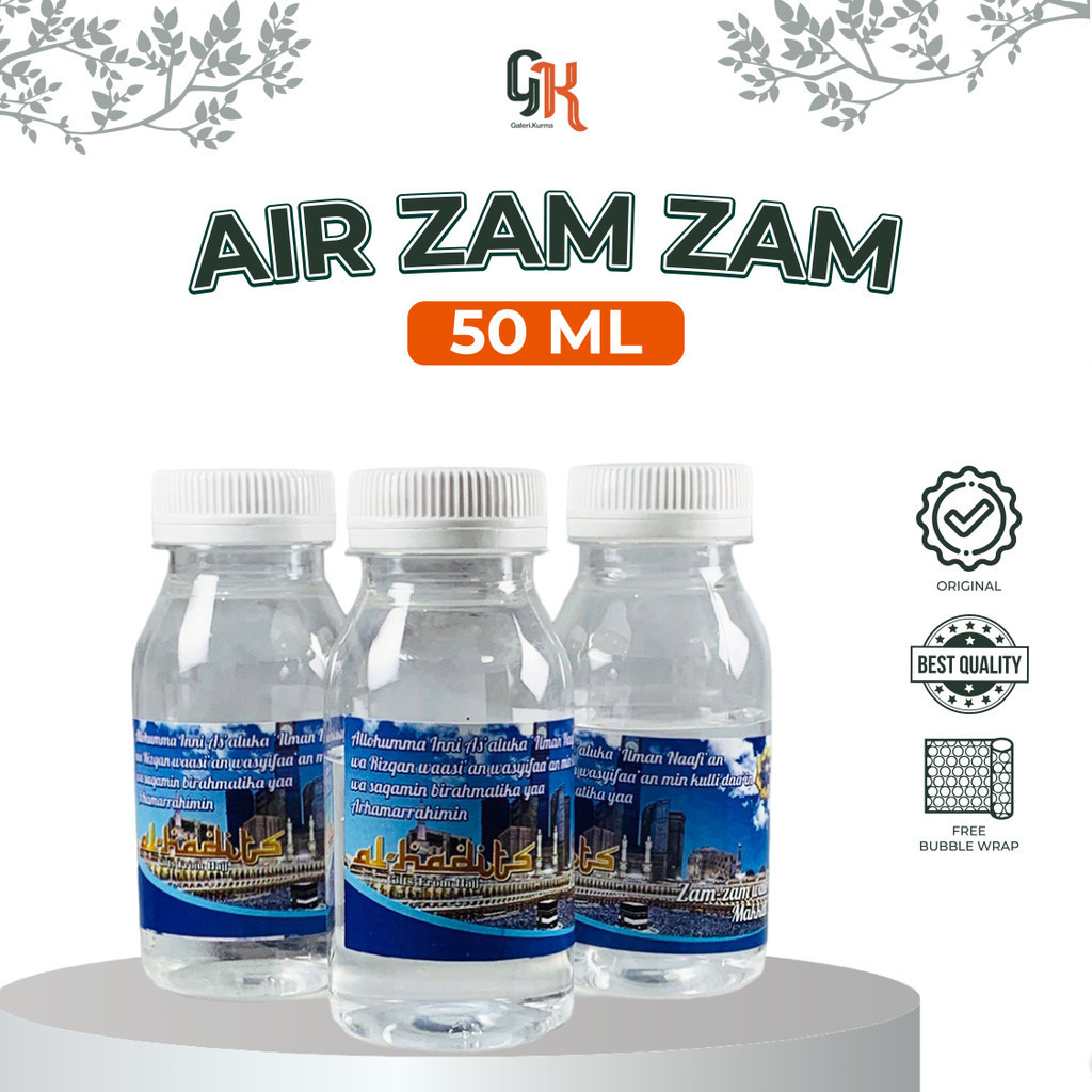 

AIR ZAMZAM 50ml BOTOL 80ml ORIGINAL OLEH OLEH HAJI UMROH 1pcs