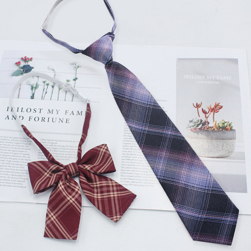 PRAMU Dasi JK Panjang Dasi Seragam Sekolah Motif Seifuku Uniforn Dasi Kupu Kupu Wanita Japan Korea