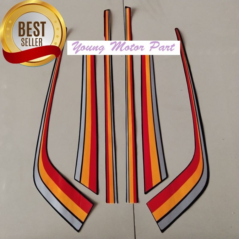 Striping Stiker Polet list motor honda gl max 1991 1992 berkualitas termurah  Stiker