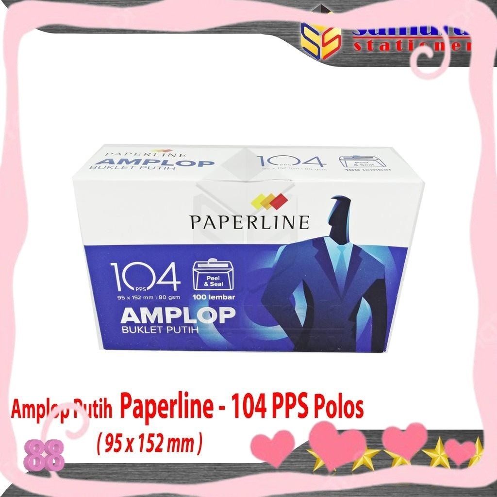 

Amplop Kertas Putih Polos Paperline 104 pps isi 100 ( 95 x 152 mm ) isi 100 80 Gsm Kecil