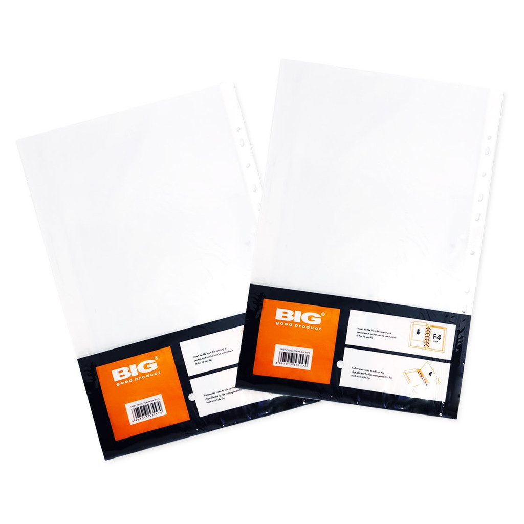 

Map BIG Plastik PP Pocket Sheet Protector F4 / Folio 1 Pack Isi 10 Pcs