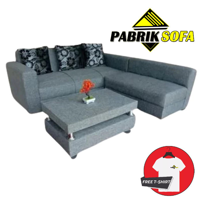 sofa L minimalis 3.2 plus meja sofa modern elegan SEMARANG