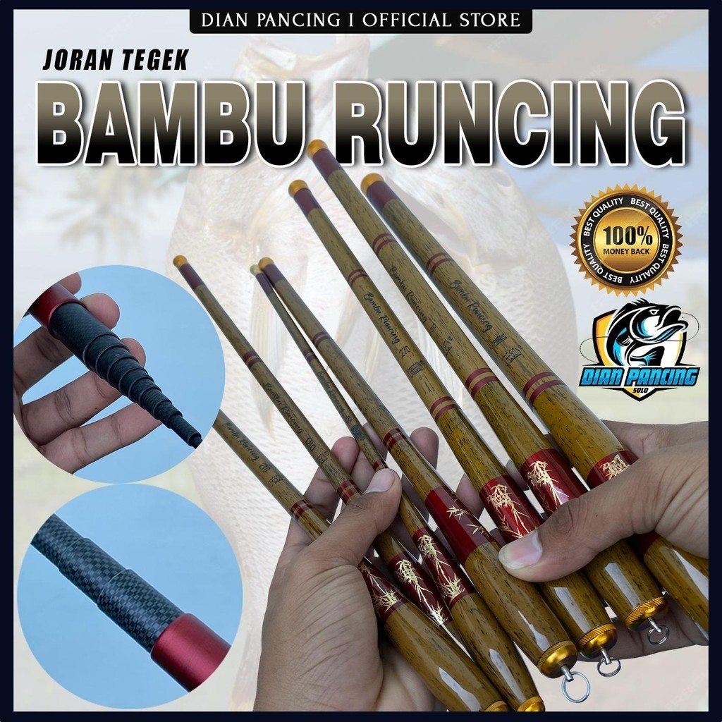 Joran Tegek Oregon Bambu Runcing Ruas Pendek Action Medium