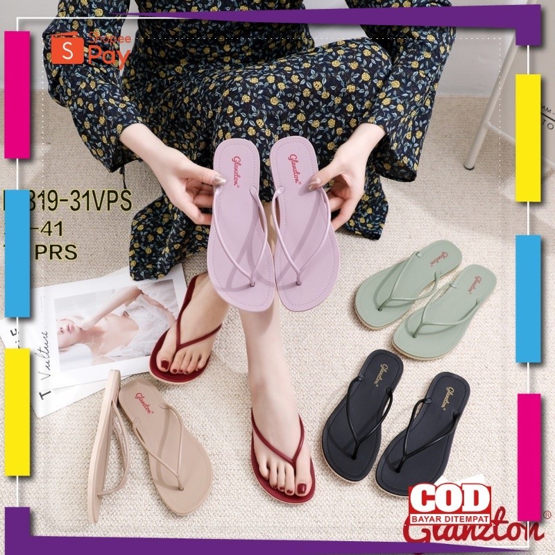 [PREMIUM ORIGINAL] Sandal Jelly Jepit Tali Tipis Glanzton L1819-31JPS Sandal Pantai Sandal Jepit Kar