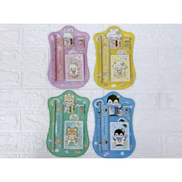 

ACEH.ANG 130823 Mini Stationary notebook Set 5in1 paket Alat Tulis Sekolah pensil set