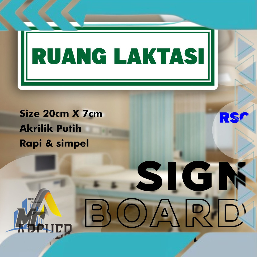 SIGN BOARD AKRILIK PENUNJUK RUANGAN  RUANG LAKTASI