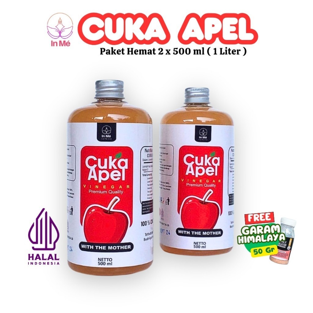 

PROMO CUKA APEL APPLE CIDER VINEGAR 1 LITER | PREMIUM ORGANIK WITH THE MOTHER | DIET ORIGINAL NUTRIFARM