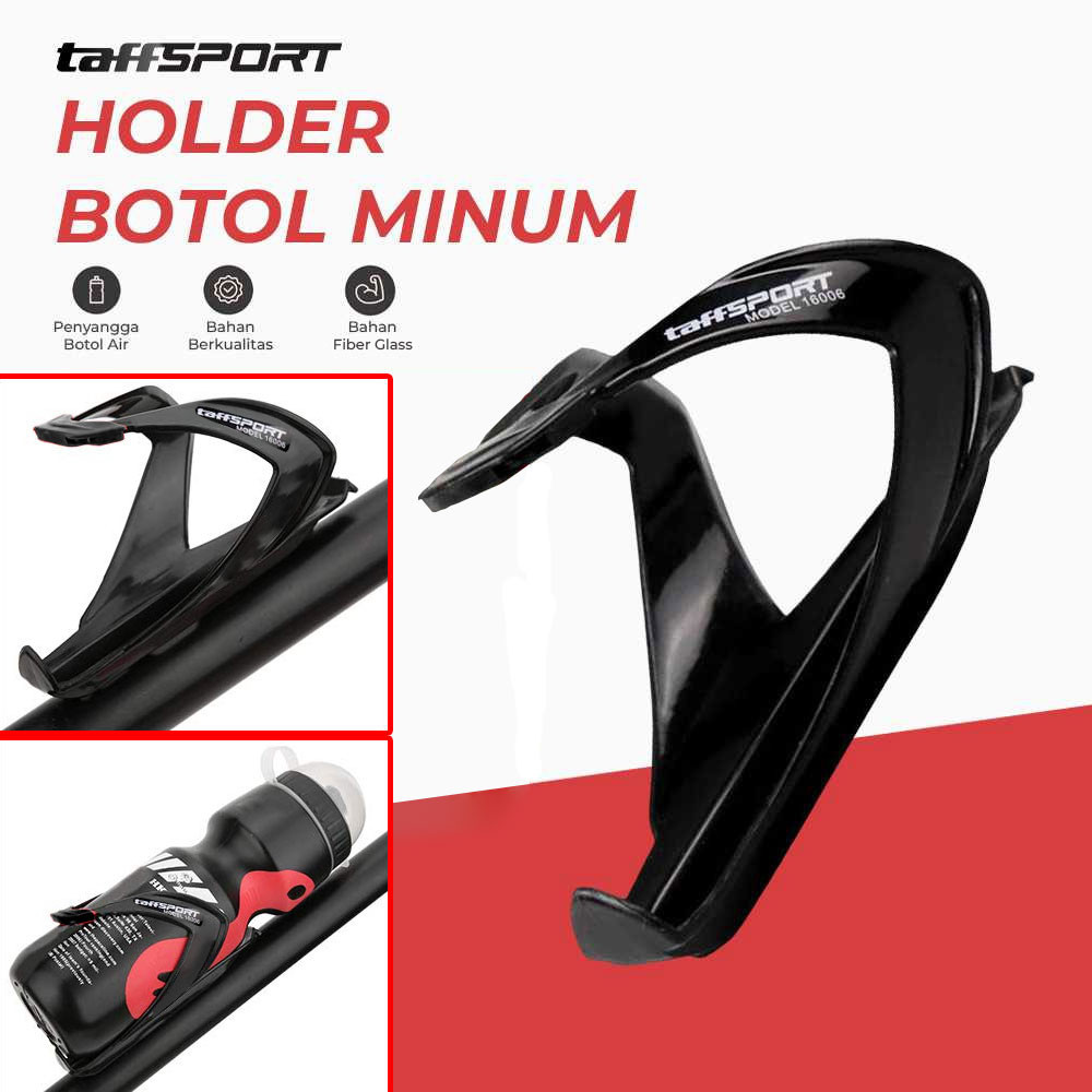 TaffSPORT Holder Botol Minum Sepeda MTB / cagak botol PVC / bottle cage / tempat minum sepeda federa