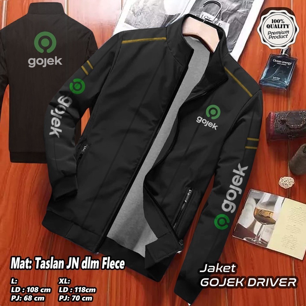 JAKET DRIVER GOJEK / JAKET BOLAK BALIK / WINTER RUBBY
