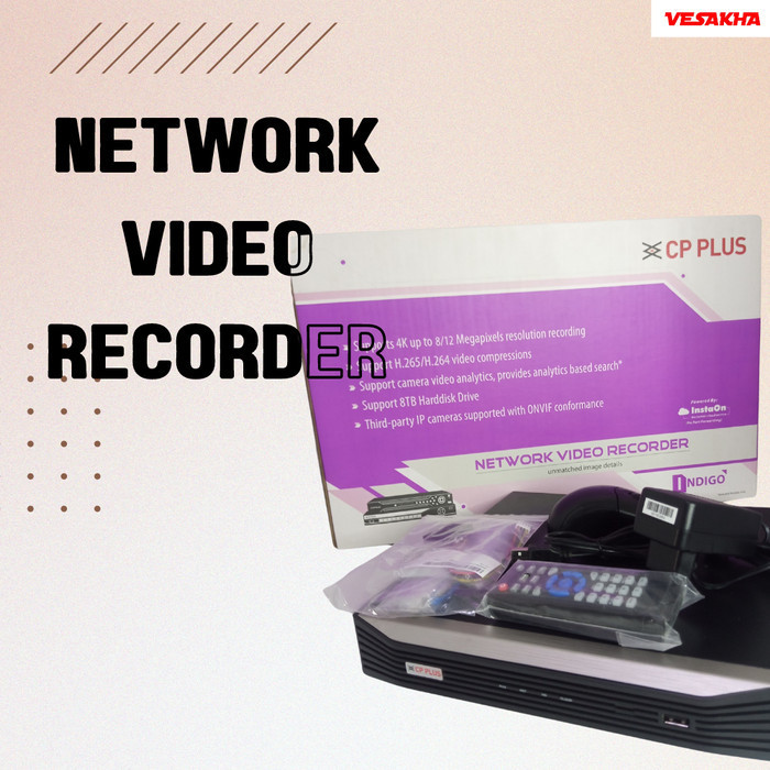 CP PLUS NETWORK VIDEO RECORDER DVR 8 CHANNEL H 265 SUPPORT 5MP VRA 1L0801 MURAH CCTVCP0009